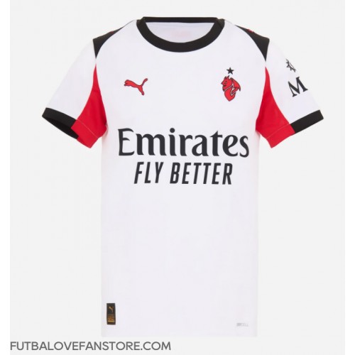 AC Milan Christian Pulisic #11 Vonkajší Ženy futbalový dres 2025-26 Krátky Rukáv AC Milan Christian Pulisic #11 Vonkajší Ženy futbalový dres 2025-26 Krátky Rukáv
